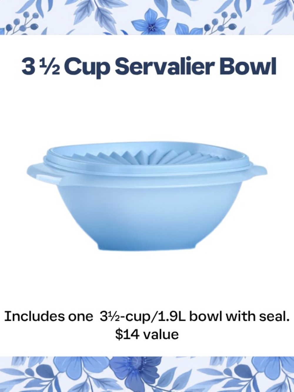 3½-Cup Servalier Bowl - Light Blue